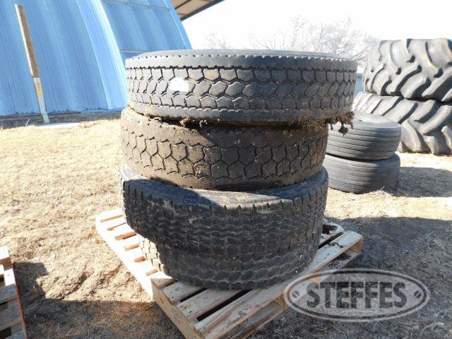 (4) 11R22.5 tires